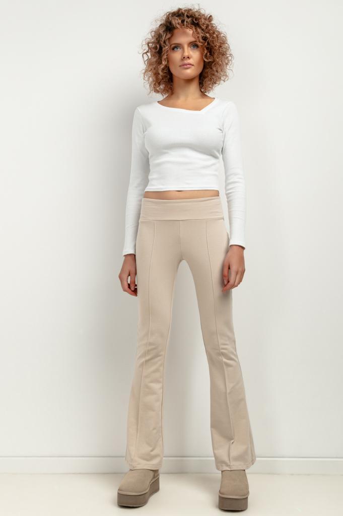 Short Ribbed Blouse T420 White White M
