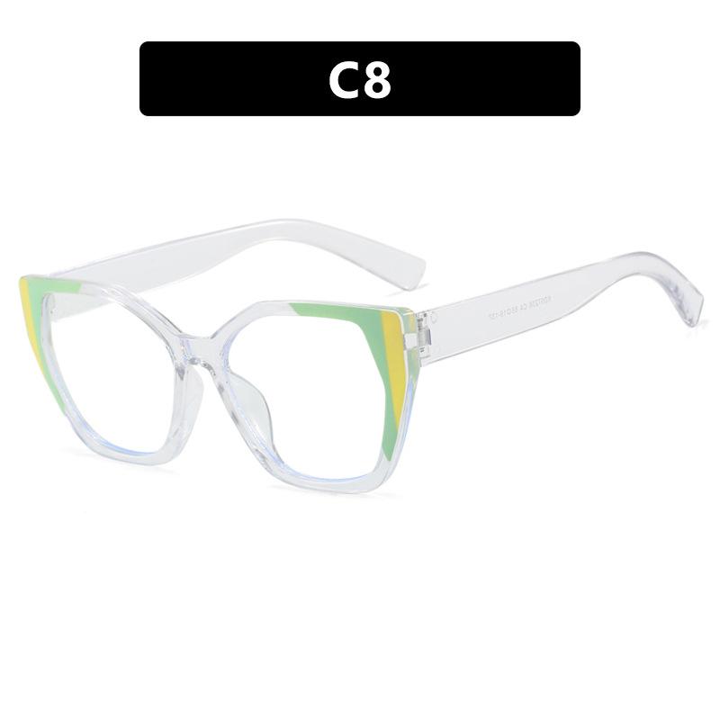 Women's Glasses, Fashionable Cat-eye Large-frame Glasses.