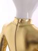 Meisjes jumpsuit met glanzende metallic afwerking, col, lange mouwen en volledige lengte