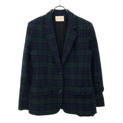 PENDLETON 70er Jahre Made in USA Wolle Vintage Black Watch taillierte Jacke Damen Gebraucht