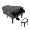 Dollhouse Piano 1:12 Scale Music Box Easy Operation Durable Miniature Piano with Bench for DIY
