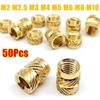 50Pcs Double Twill Embedment Nuts Knurled Thread 3D Printer Accossory New Brass Insert Nut