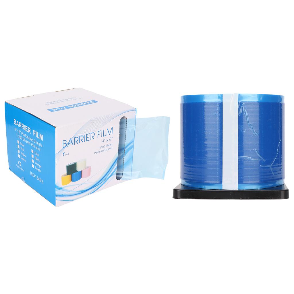 1200 Sheets 4x6in Barrier Film Barrier Roll Tape Disposable Protective Film for Dental Tattoo Blue