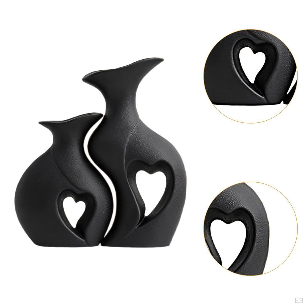 2 Pieces of Resin Flower Vases Decorative Master The