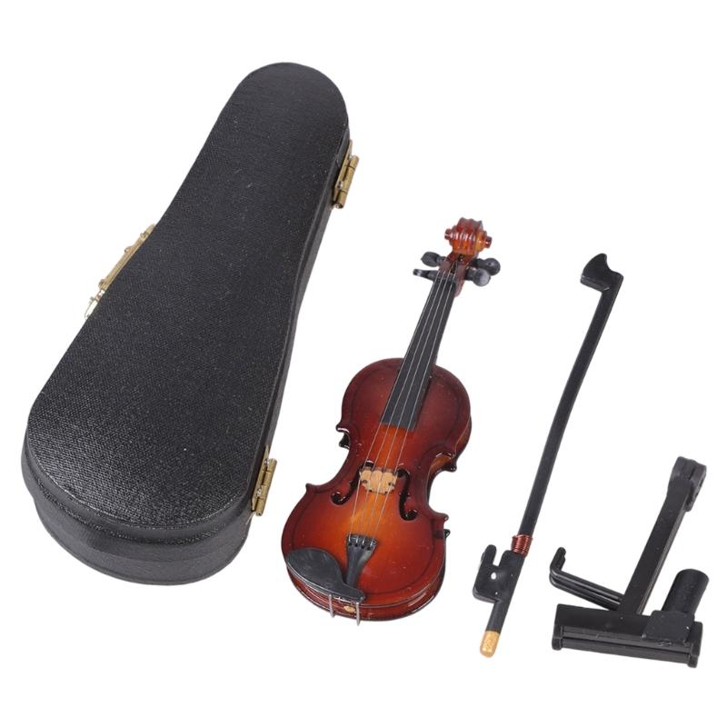 

Violin Toy Figure Model Realistic Vintage Instrument Dollhouses Pretend Girls Gift Vintage Instrument Model Toy 1