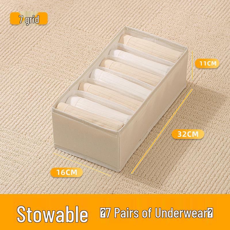 Foldable Cotton Underwear Organizer for Drawers and Wardrobes - Great for Panties, Socks, and Bras.