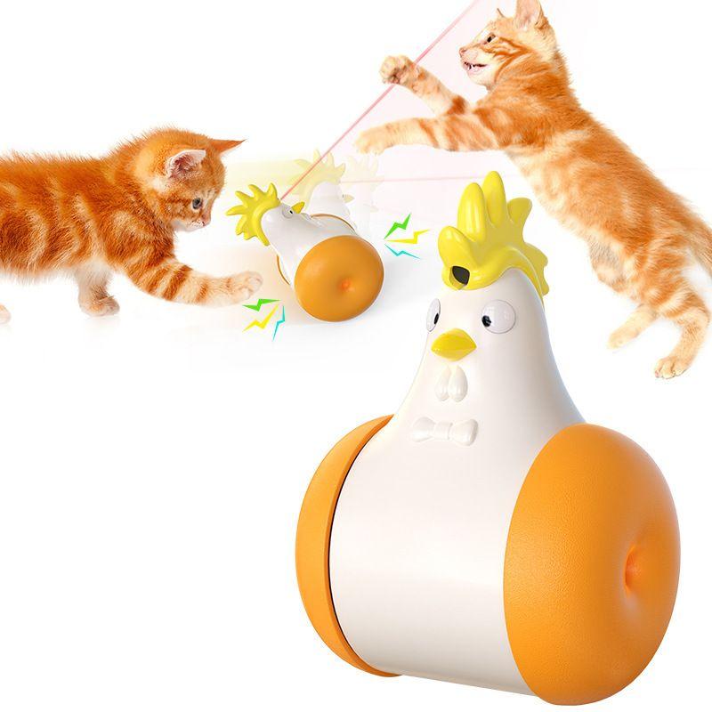 

Cat Toy Amazon New Product Best-Selling Electric Sound Automatic Funny Cat Laser Cat Toy Pet Supplies Orange color