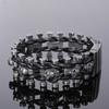 Steampunk Stainless Steel Skull Man Bracelet Hand Bands for Men Punk Rock Men's Leather Bracelets Gothic Mannen Armband Jewelry