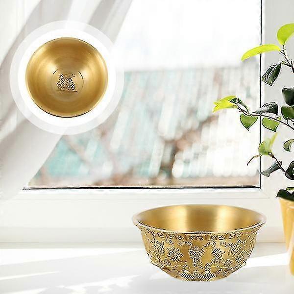 1pc Treasure Bowl Ornament Brass Treasure Bowl Decor Shop Treasure Bowl,12cm - CHUN
