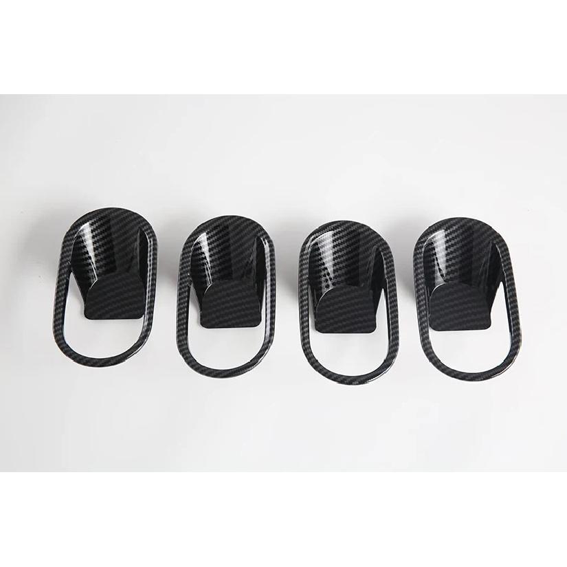 For BMW Mini 2025 2026 Car Accessories Carbon Fiber Style  Inner Door Handle Cover Catch Bowl Trim ert Bezel Frame Garnish