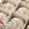 9pcs 6CM/8CM Christmas Hanging Balls White Champagne Xmas Tree Ornaments  Home New Year Decor