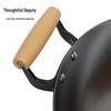 Lufenglai Cast Iron Wok with Solid Wood Handle