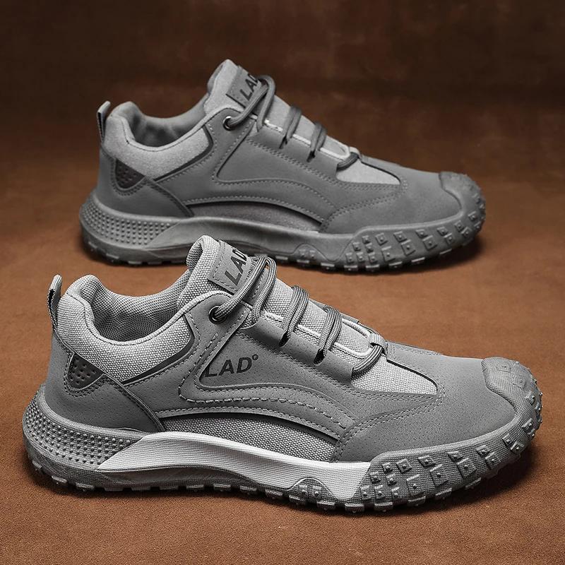 Męskie buty robocze ochronne Jesień Nowe Oddychające Buty Budowlane Outdoorowe Buty do Wspinaczki Gumowa Podeszwa Casualowe Sportowe Buty