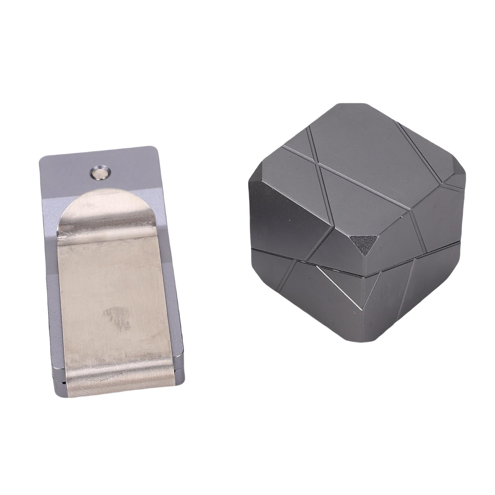 

Pool Chalk Holder Billiard Chalk Case Portable Billiard Cue Chalk Box with Belt Clamp 6063 Aluminum Alloy Black Light Gray светло-серый