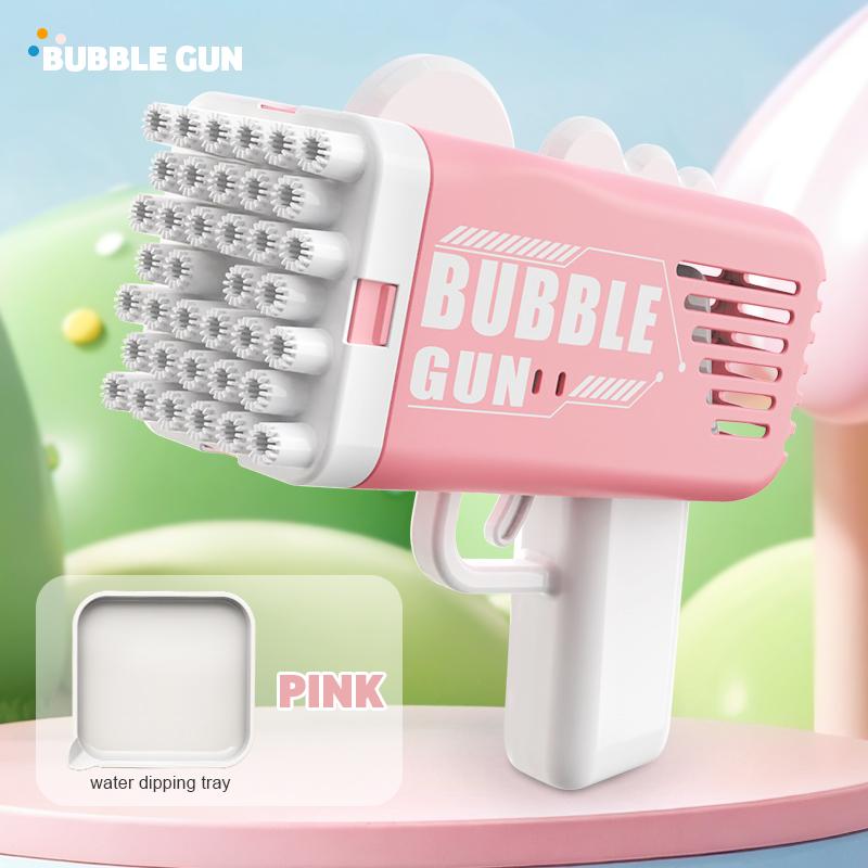 

Handheld electric dinosaur bubble gun children s toy lighting outdoor bubble toy wedding prop without battery bubble water розовый