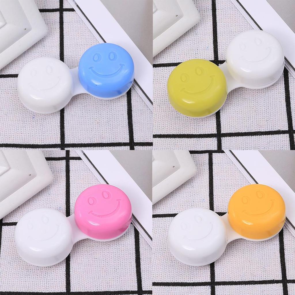 Small Smile Face Cute Multicolor Folding Contact Lenses Case Boxbuy