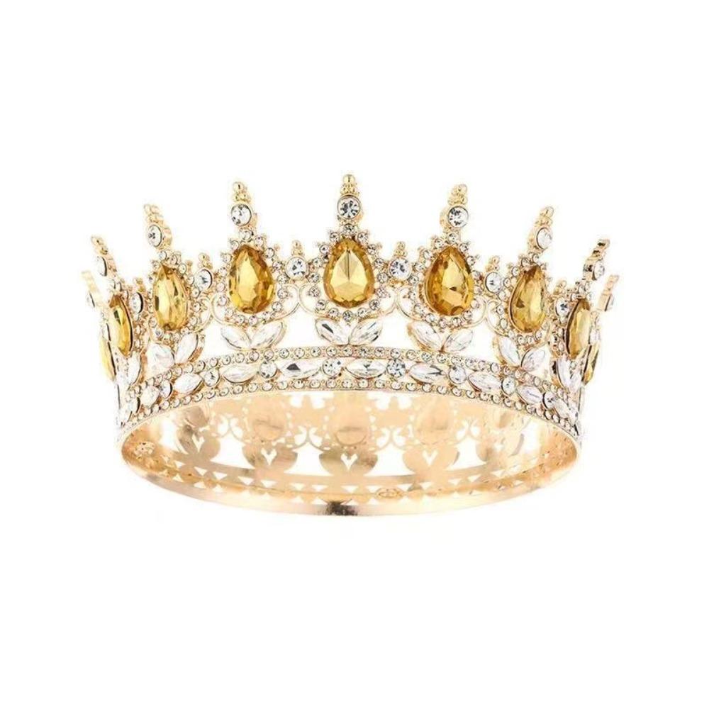 Luxus Kristall Brautkronen Strass Kristall Kuchenaufsatz Barocke Schönheitswettbewerb Kronen Geburtstagsparty