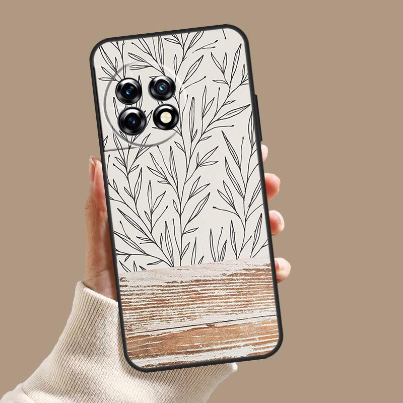 Boho Botanical Leaf Cow Cactus Case For OnePlus Nord CE 5 2 3 4 Lite N20 N30 OnePlus 15 13 12 11 9 10 Pro 13R 10T 13T Cover
