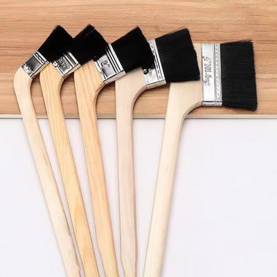 Handle Wooden Brush Wood Handle Brush Cleaning Tool Paint Brushes Universal Bristle Brush  Stains