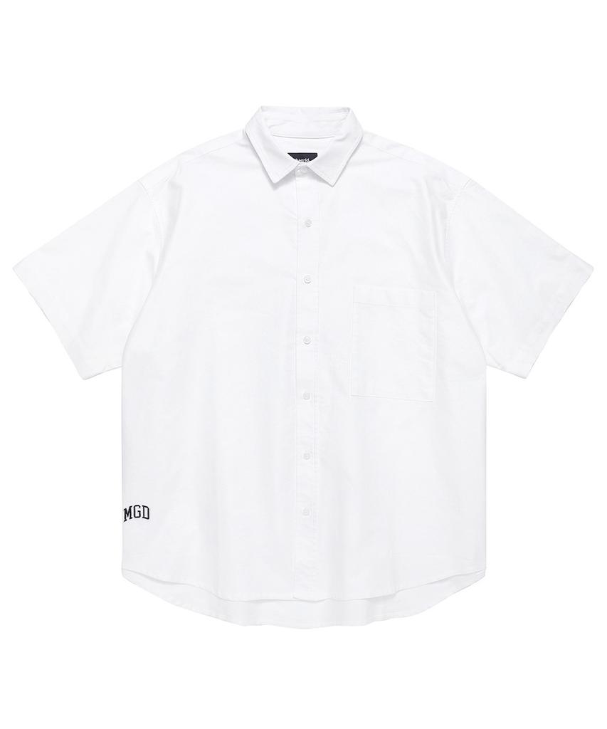 MAHAGRID Mgd Logo Half Sleeve Shirt White(Mg2Cmmw340A)
