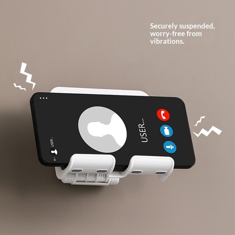 Shower Phone Holder Wall Mount Adjustable Self-Adhesive Portable Cellphone Bracket for Video Calling While Showering