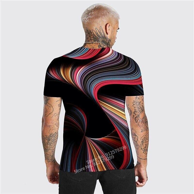

Чоловіча літня футболка з коротким рукавом і 3D-друком Harajuku Fashion Streetwear Tee 5XL