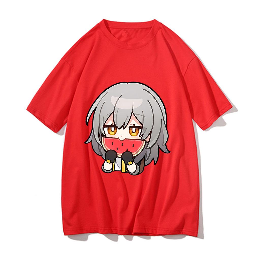 

Футболки Honkai Star Rail Trailblazer Onlooker Мужские/женские Каваи/Милые Футболки QQcharacter Футболки 100% Хлопок Четыре Сезона СВОБОДНЫЕ 4XL