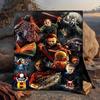 1PC Horror Movie Icons Flannel Blanket Gift, Suitable for Both Men And Women, Soft Ideal for Beds And Sofa, Birthday Or Christmas Gift