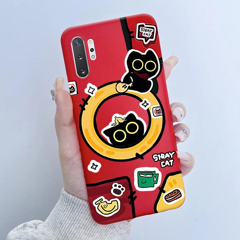 For Samsung Galaxy Note 10 Plus N970F N975F Phone Case Butterfly Flower Girl Design Soft Silicone TPU Back Housing Note10 Covers