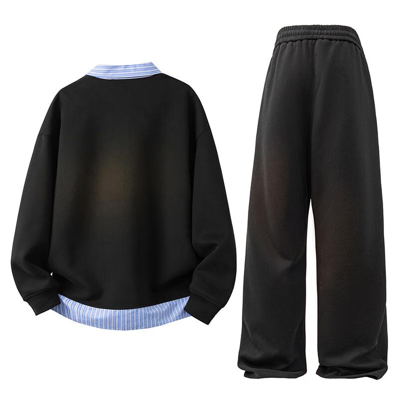 Wassup Sohot Męski Modny Dwuwarstwowy Dres z Kapturem