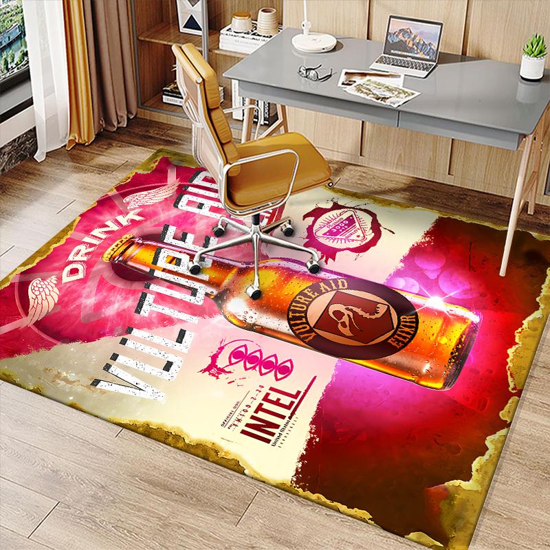 Call of Duty COD Perk A Cola Printed Absorbent Washable Carpet, Non-Slip Bathroom Mats, Kitchen Rugs, Yoga Mat,Living Room Entrance, Camping Picnic Ru
