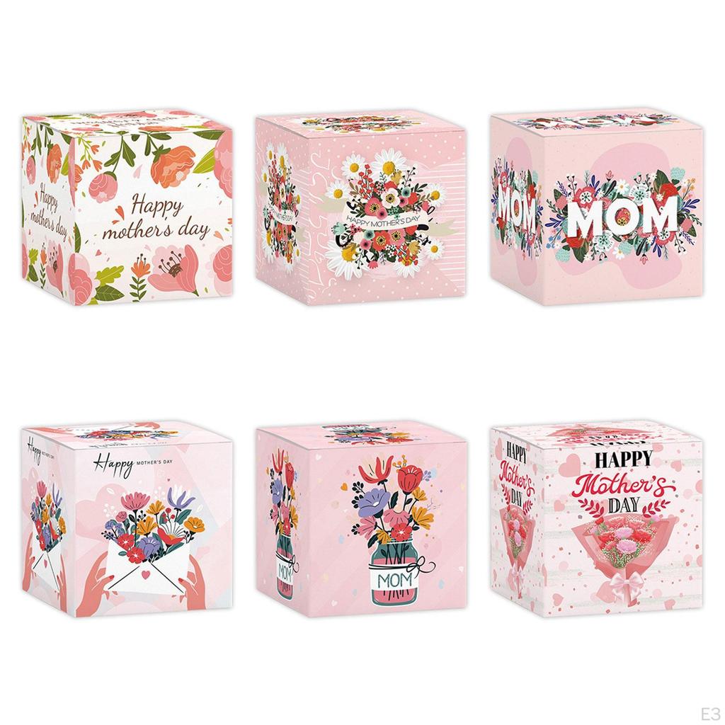12 Pieces Candy Boxes Small Gift Multifunctional Mother Birthday Paper Box Goodies