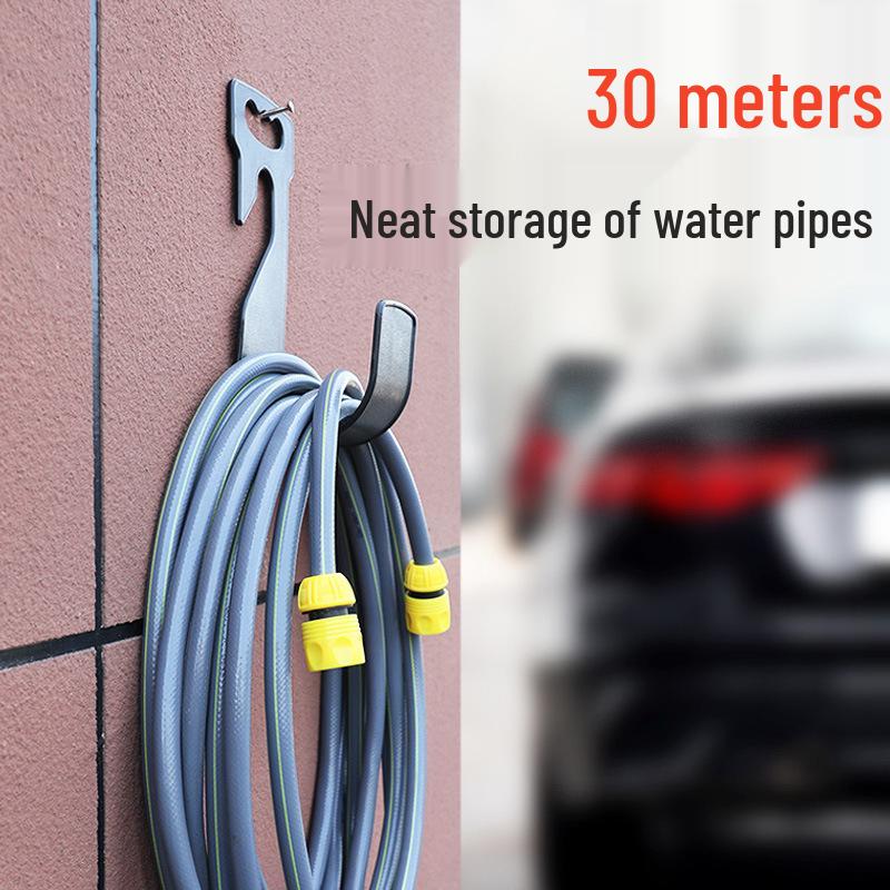 Wall-Mounted Water Hose Reel & Hanger for Car Washing and Watering
