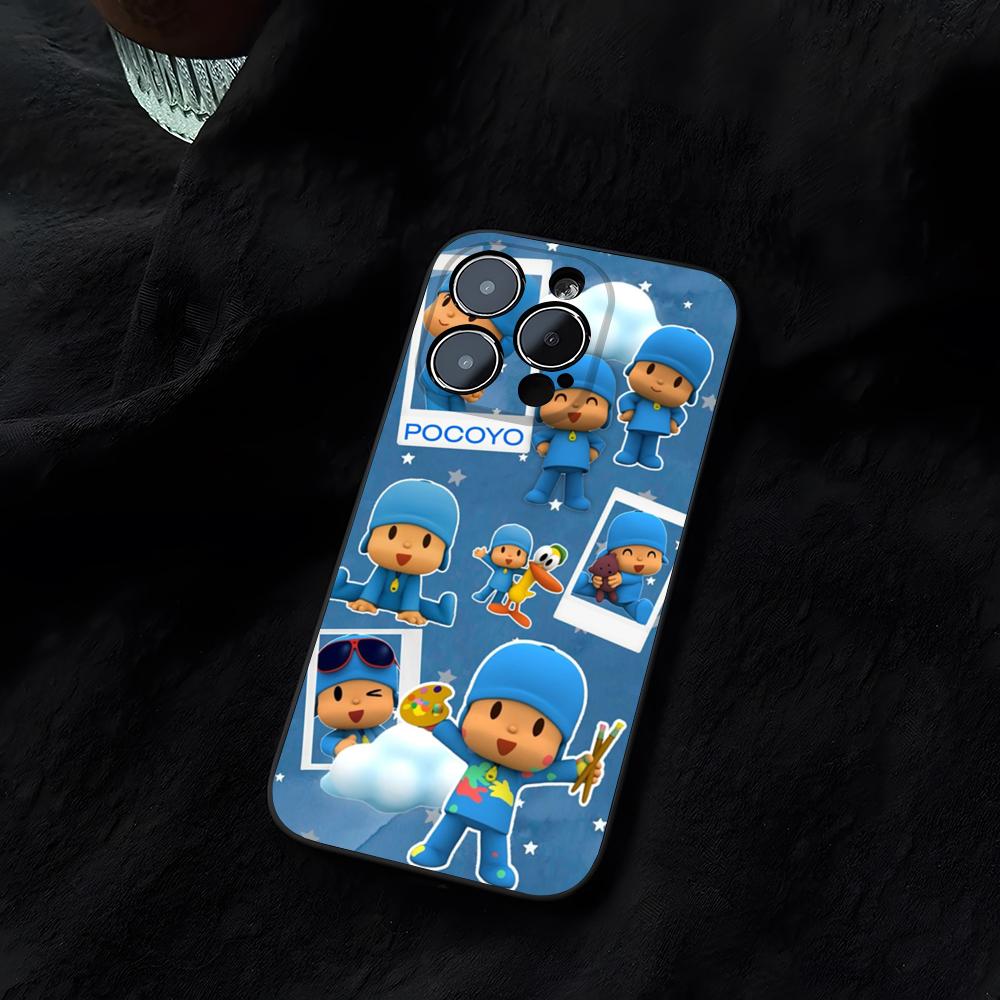 Cartoon P-Pocoyos Cute Phone Case Funda For Iphone 14 16 17 13 11 15ProMax 12 Pro Max Mini Xr Xs X 7 Plus Covers