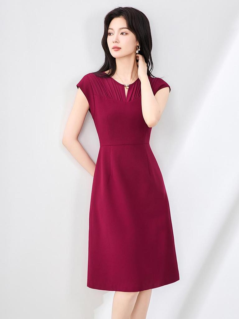 Elegant Sleeveless Chiffon A-line Vest Dress