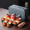 Household Kung Fu Tea Set Portable Gradual Change Teapot Set Bubble Business Gifts