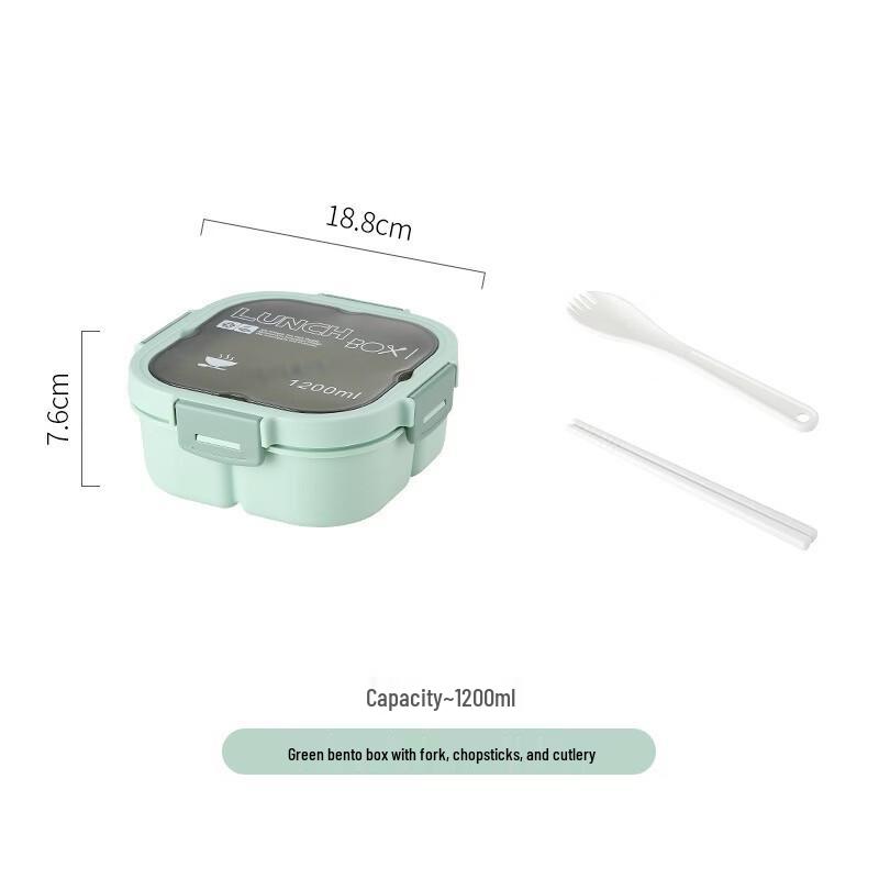 Zhishi 1.2L Microwave Safe Divided Lunch Box Set