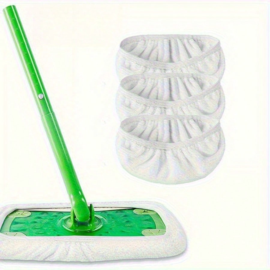 3 Piece Reusable Green/white/gray Mop Cloth Suitable for Sweeping Mops Dry and Wet Dual-use Multi Surface Floor Cleaning