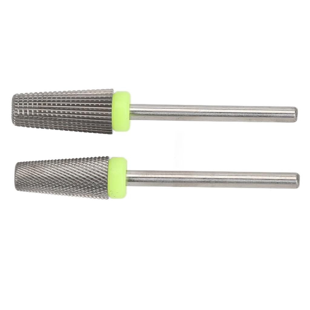 2pcs Tapered Barrel Nail Drill Bit Tungsten Steel Fast Remove Manicure Tool Nail Polish Bit for Acrylic Hard Gel