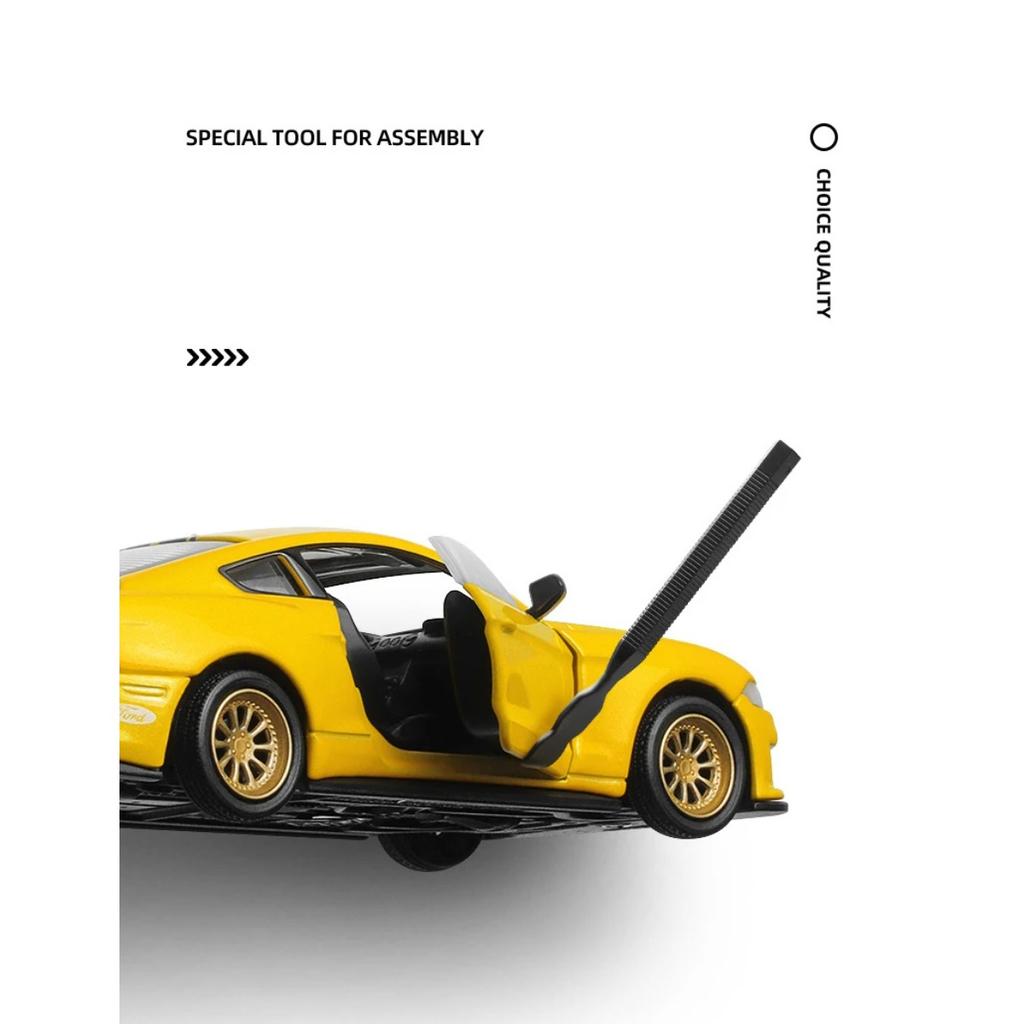 Gulf 1/42 Ford Mustang GT 2018 Assembly Modification Series Alloy Diecast Car Model Home Decoration & Computer Desktop Ornaments