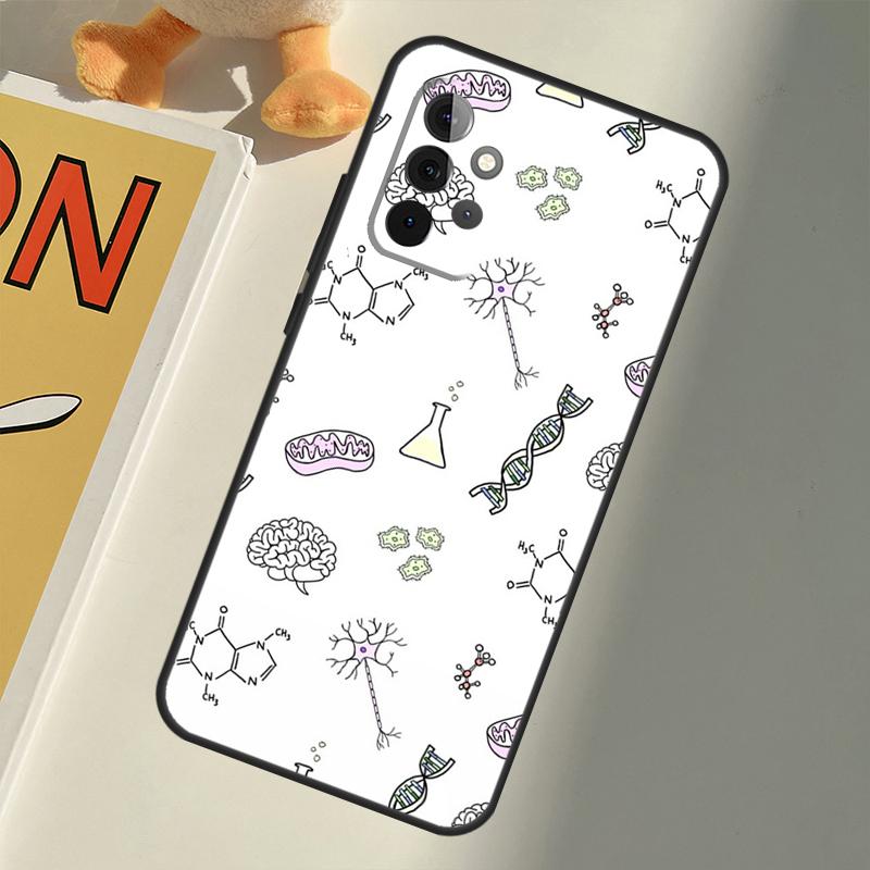Science Chemistry Caffeine For Samsung Galaxy A26 A16 A06 A56 A36 A05 A22 A32 A52 A54 A34 A14 A55 A15 A53 A33 A35 Case