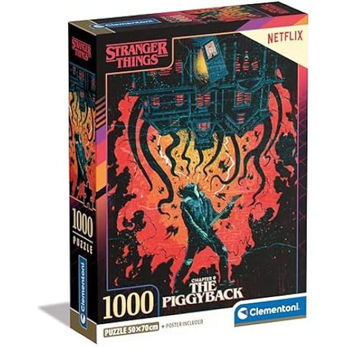 Puzzle - CLEMENTONI - Stranger Things - 1000 Pièces - Pour Adultes - Fabriqué en Italie