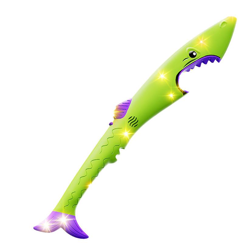 Glow-in-the-dark Shark Knife Toy With Colorful Sound Effects And Flashing Stick For Night Market Fun Wholesale