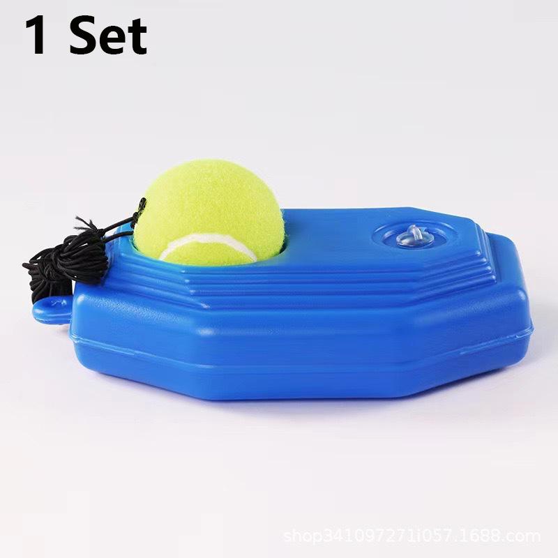 Solo Tennis Trainer Rebound Base Self-Practice Training Tool with Ball Elastic Rope for All Skill Levels for Indoor Outdoor