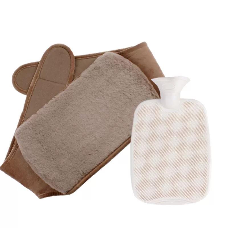 Extra-Large, Large-Capacity 9-Liter Water-Filled Hot Water Bag, Imitation Rabbit Fur, Large Pvc Water-Filled Waist-Protecting Hot Compress Warm Water