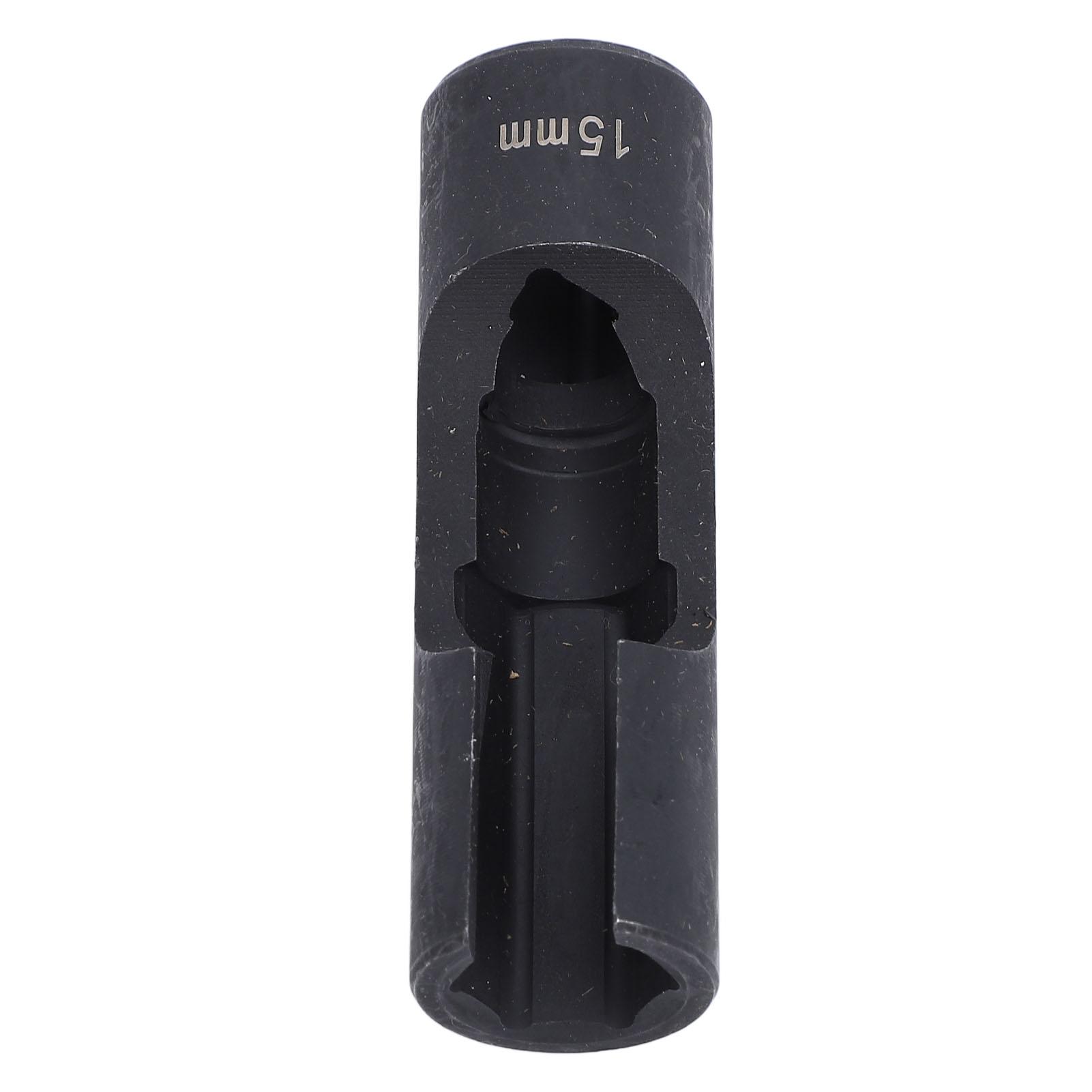 

Fuel Line Socket 12in Drive Chrome Vanadium Steel Efficient Removal for Fasteners On Injector 15mm 1/4 Inch to M22-15 Core