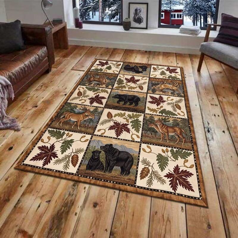 American Countryside Pastoral Print Floor Mat Living Room Bedroom Home Mat Home Decoration So Beautiful Fashion Easy To Clean