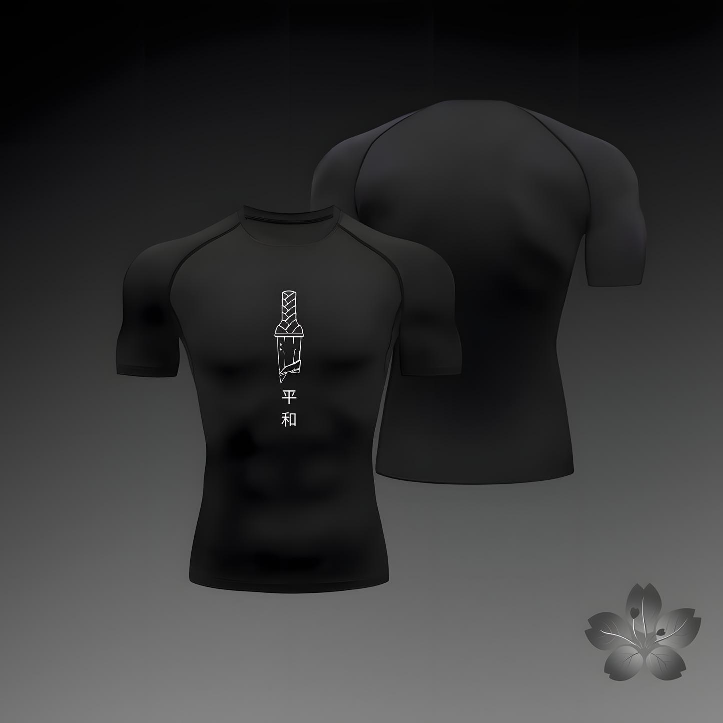 

Мужская компрессионная футболка для фитнеса, спорта, бега, спортзала, обтягивающие футболки, спортивные футболки для бодибилдинга, быстросохнущие топы, футболки для лета M