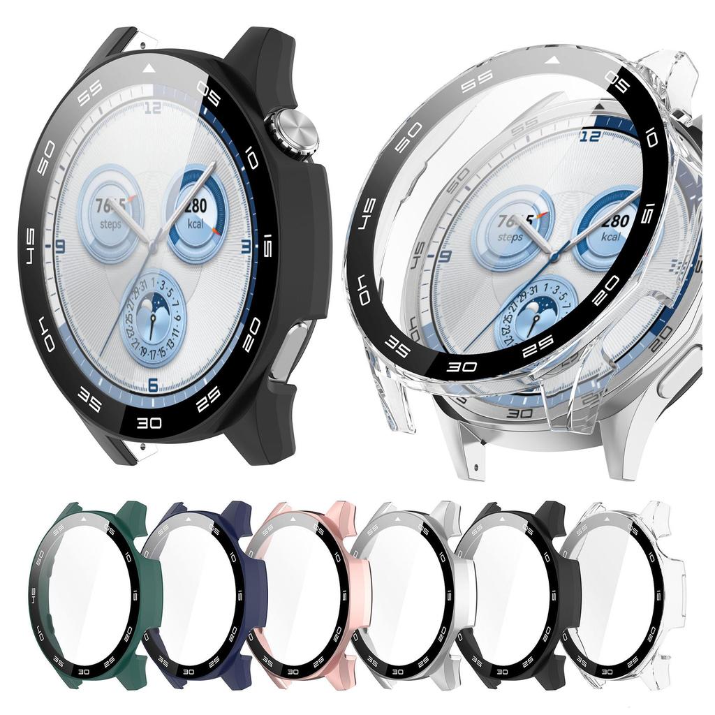 Ochranné pouzdro na PC + tvrzené sklo pro Huawei Watch GT5 46mm celoobrazovkové ochranné pouzdro Shell Bumper Cover