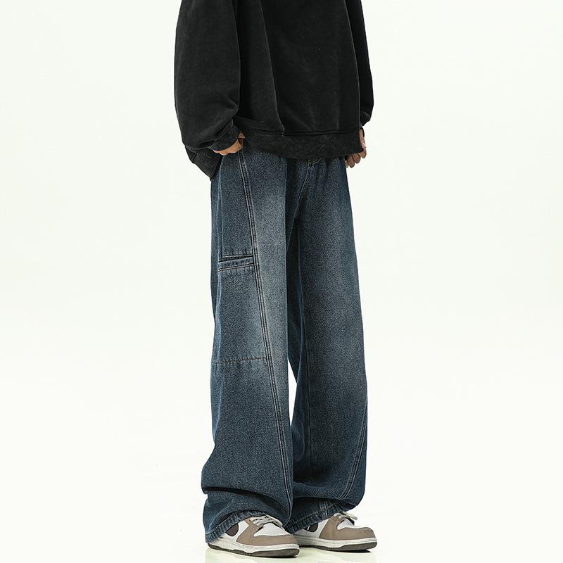 

Men s Trendy Brand Loose Straight-Leg Wide Jeans - 2024 Autumn/Winter Collection L